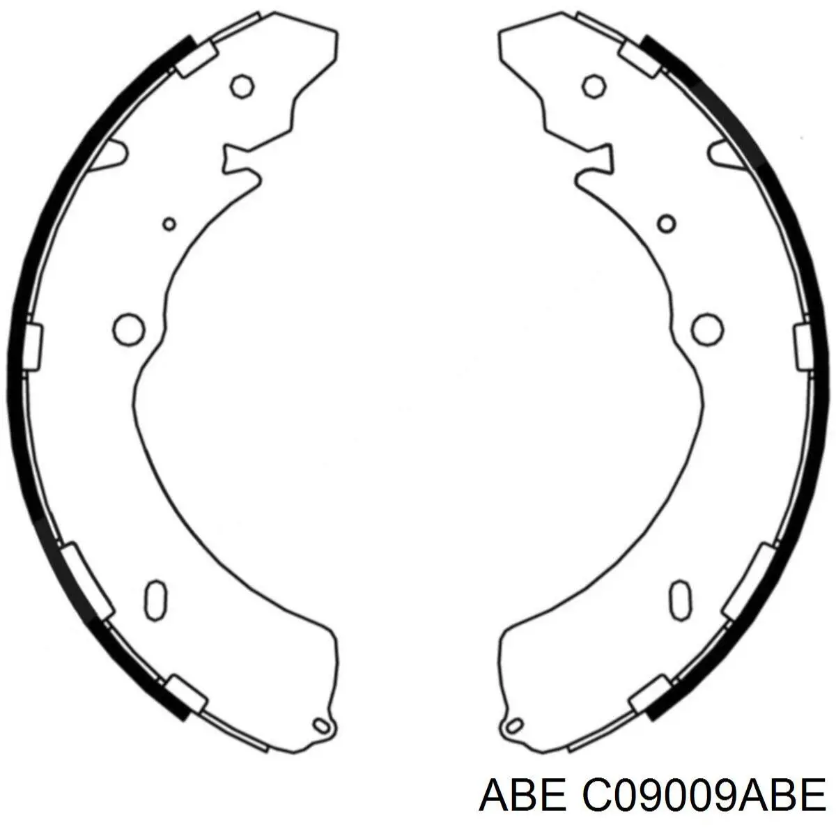 Колодки гальмові задні, барабанні C09009ABE ABE