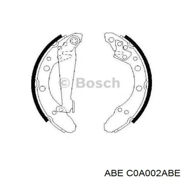 Колодки гальмові задні, барабанні C0A002ABE ABE