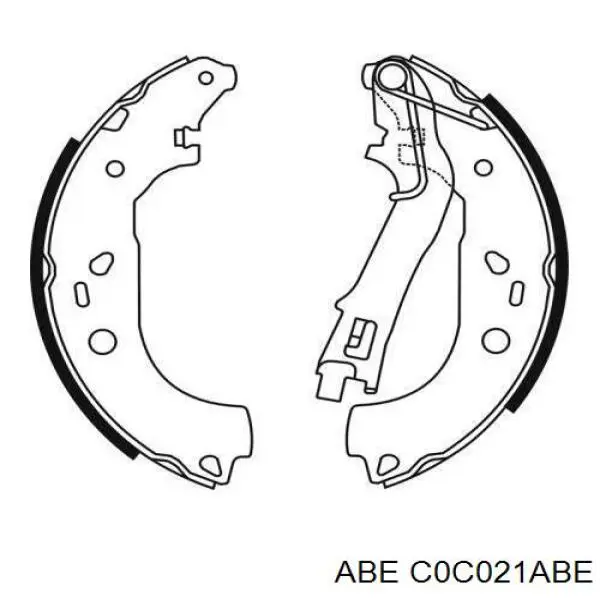Гальма робочі задні ножні і гальмівні барабани ABE C0C021ABE