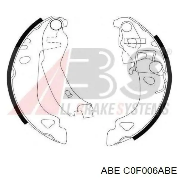 Купити C0F006ABE ABE Колодки гальмові задні, барабанні
