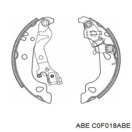 Купити C0F018ABE ABE Колодки гальмові задні, барабанні
