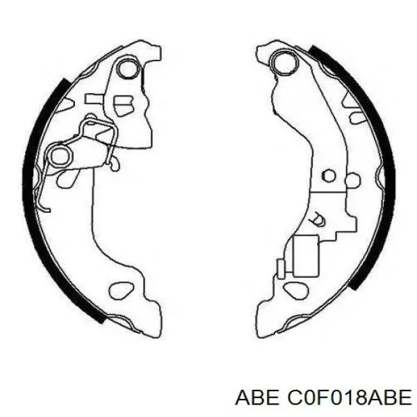Колодки гальмові задні, барабанні C0F018ABE ABE