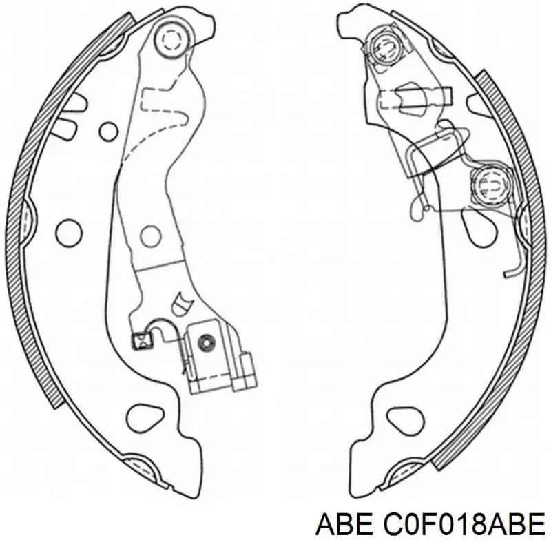 Колодки гальмові задні, барабанні C0F018ABE ABE