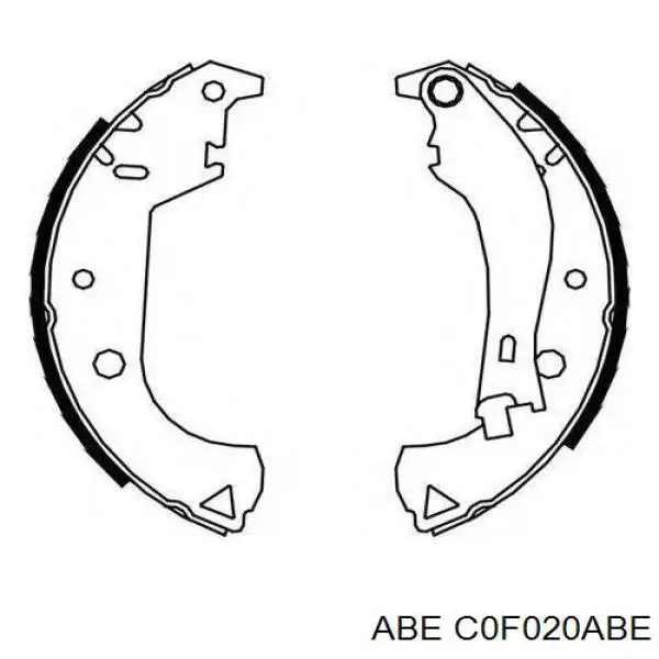 Купити C0F020ABE ABE Колодки гальмові задні, барабанні
