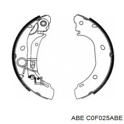 Купити C0F025ABE ABE Колодки гальмові задні, барабанні
