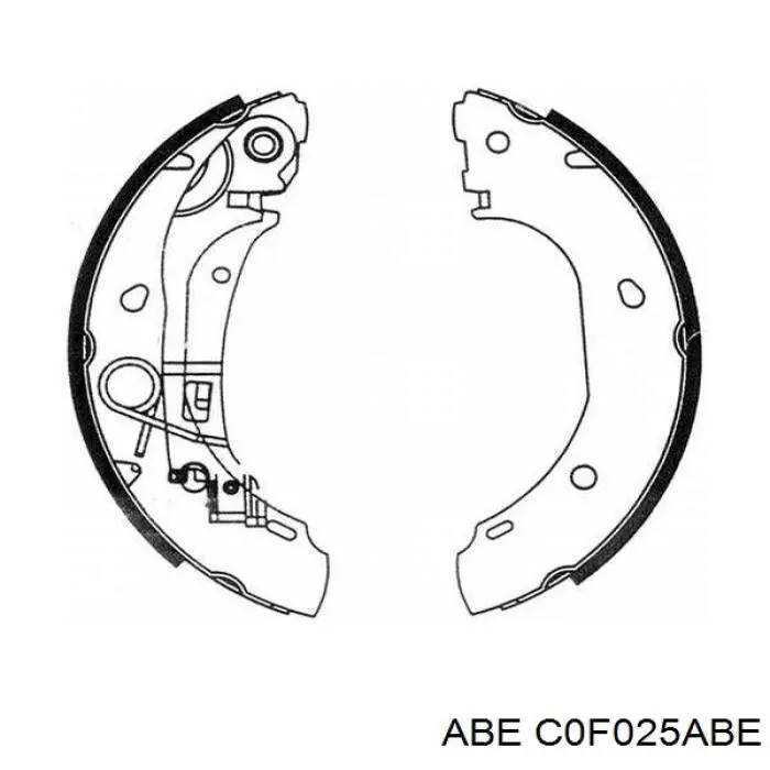 Колодки гальмові задні, барабанні C0F025ABE ABE