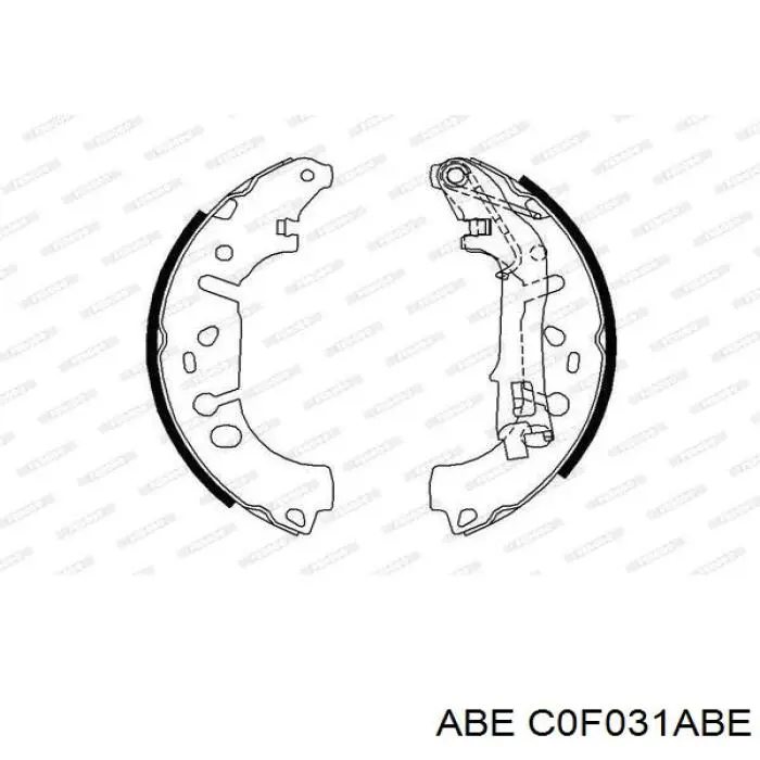 Колодки гальмові задні, барабанні ABE C0F031ABE ціна, від 21.99 USD