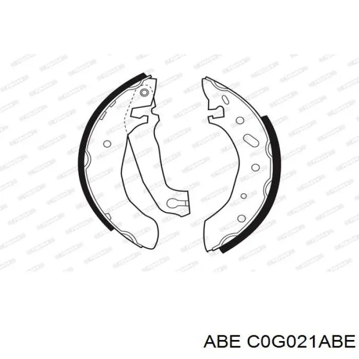 Колодки гальмові задні, барабанні C0G021ABE ABE