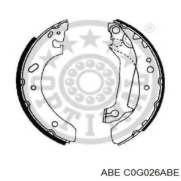 Колодки гальмові задні, барабанні C0G026ABE ABE