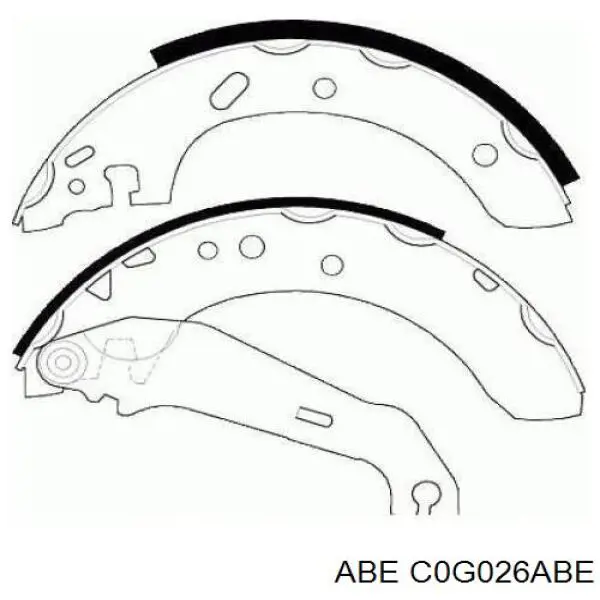 Купити C0G026ABE ABE Колодки гальмові задні, барабанні