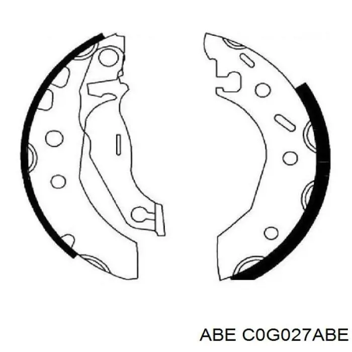 Колодки гальмові задні, барабанні ABE C0G027ABE ціна, від 14.13 USD