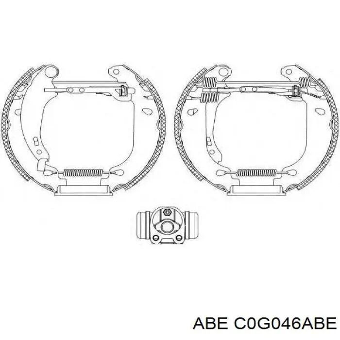 Гальма робочі задні ножні і гальмівні барабани ABE C0G046ABE