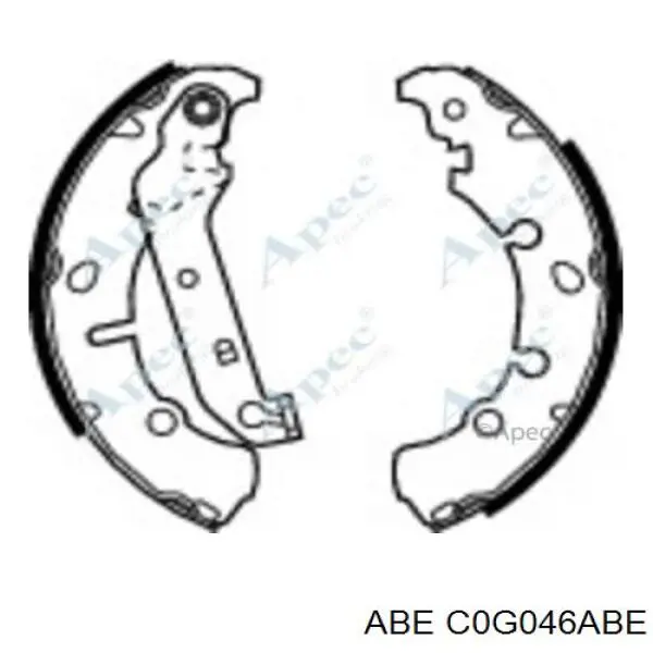 Колодки гальмові задні, барабанні ABE C0G046ABE ціна, від 20.30 USD