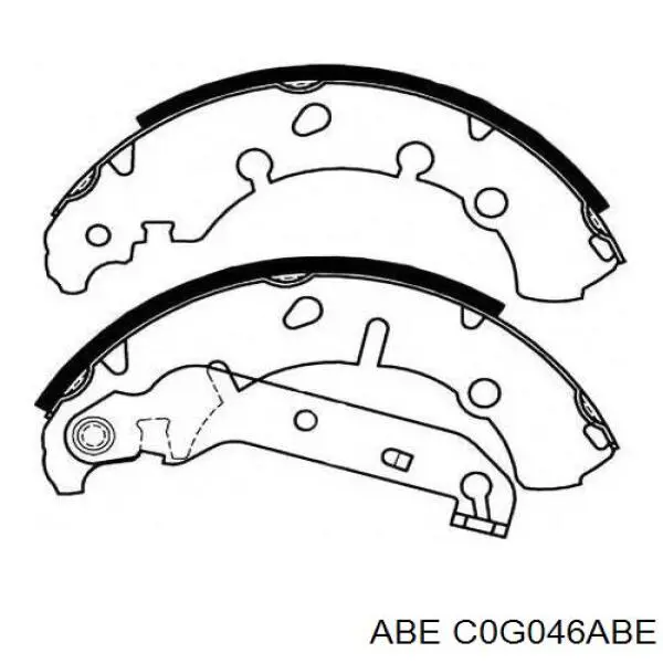 Купити C0G046ABE ABE Колодки гальмові задні, барабанні