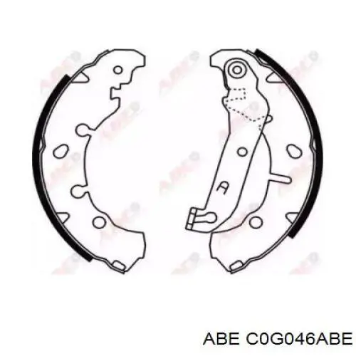 Колодки гальмові задні, барабанні C0G046ABE ABE