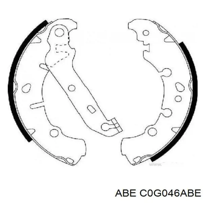 Колодки гальмові задні, барабанні C0G046ABE ABE