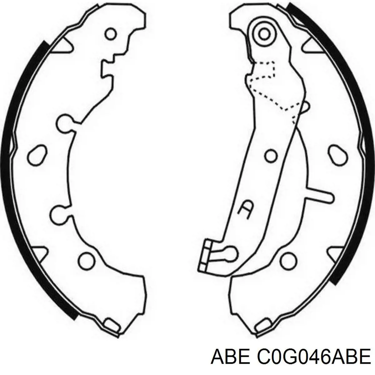 Купити C0G046ABE ABE Колодки гальмові задні, барабанні