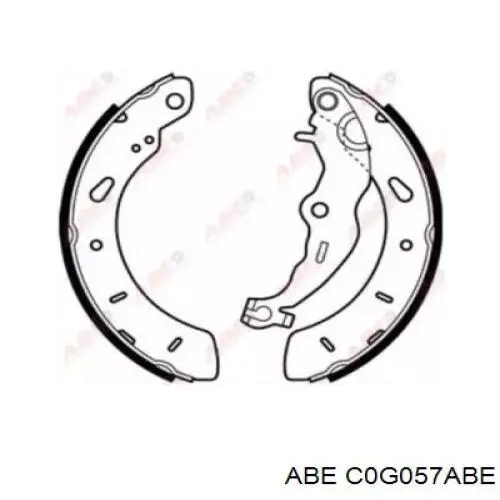 Купити C0G057ABE ABE Колодки гальмові задні, барабанні