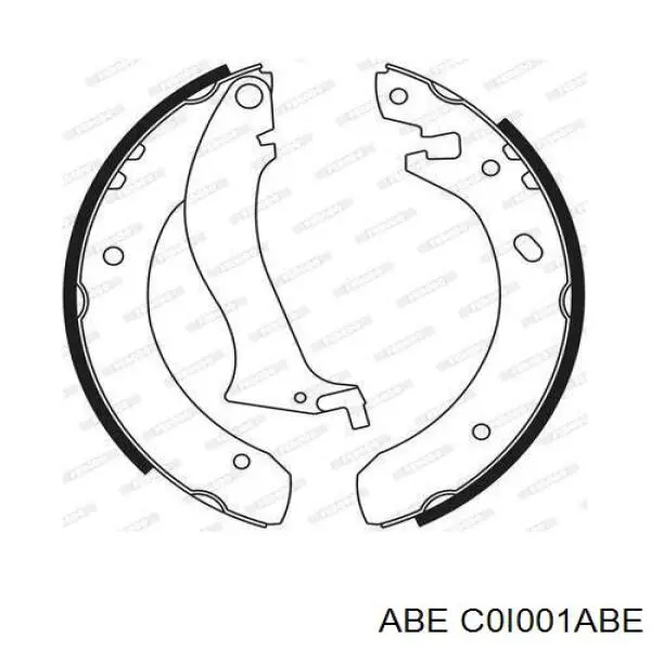 Колодки гальмові задні, барабанні C0I001ABE ABE