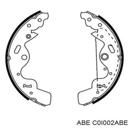 Купити C0I002ABE ABE Колодки гальмові задні, барабанні