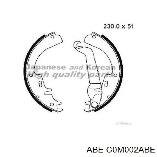 Купити C0M002ABE ABE Колодки гальмові задні, барабанні