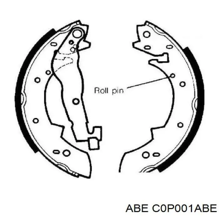 Купити C0P001ABE ABE Колодки гальмові задні, барабанні