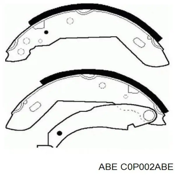 Купити C0P002ABE ABE Колодки гальмові задні, барабанні
