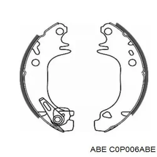 Колодки гальмові задні, барабанні ABE C0P006ABE ціна, від 15.26 USD