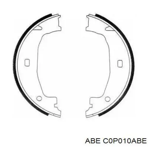 Колодки гальмові задні, барабанні ABE C0P010ABE ціна, від 13.12 USD