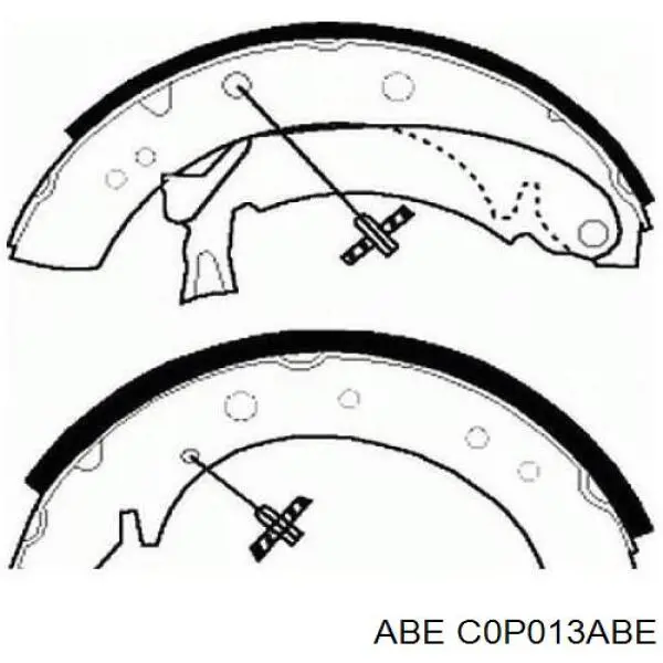 Колодки гальмові задні, барабанні C0P013ABE ABE