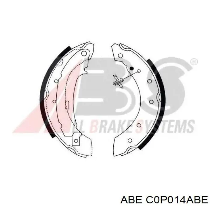 Колодки гальмові задні, барабанні C0P014ABE ABE