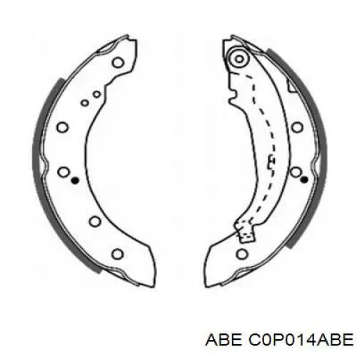 Купити C0P014ABE ABE Колодки гальмові задні, барабанні