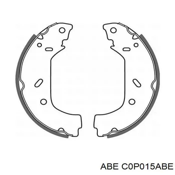 Колодки гальмові задні, барабанні C0P015ABE ABE