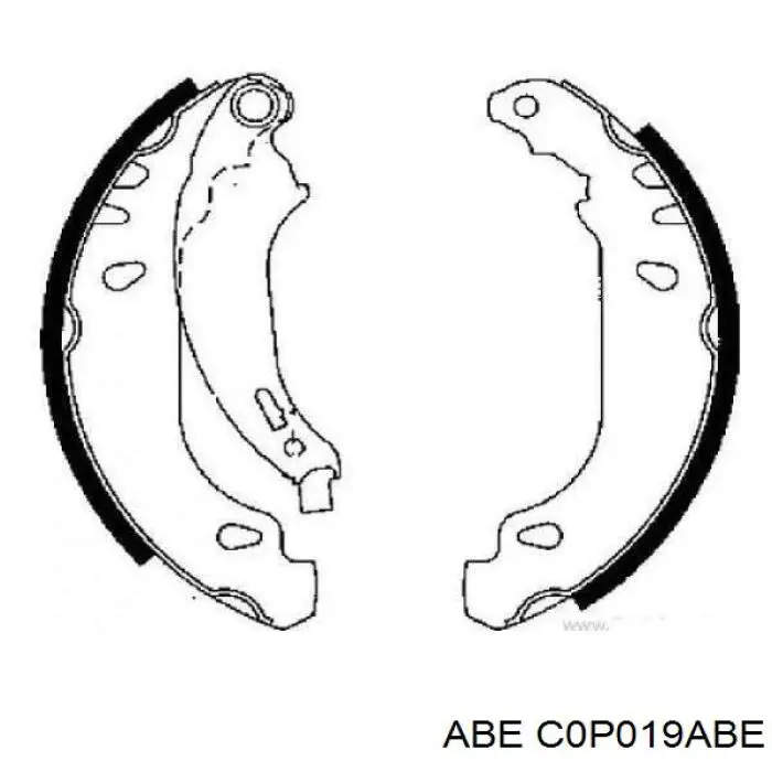 Гальма робочі задні ножні і гальмівні барабани ABE C0P019ABE