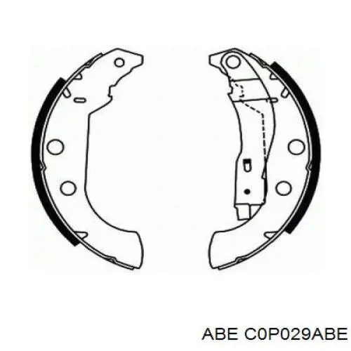 Колодки гальмові задні, барабанні C0P029ABE ABE