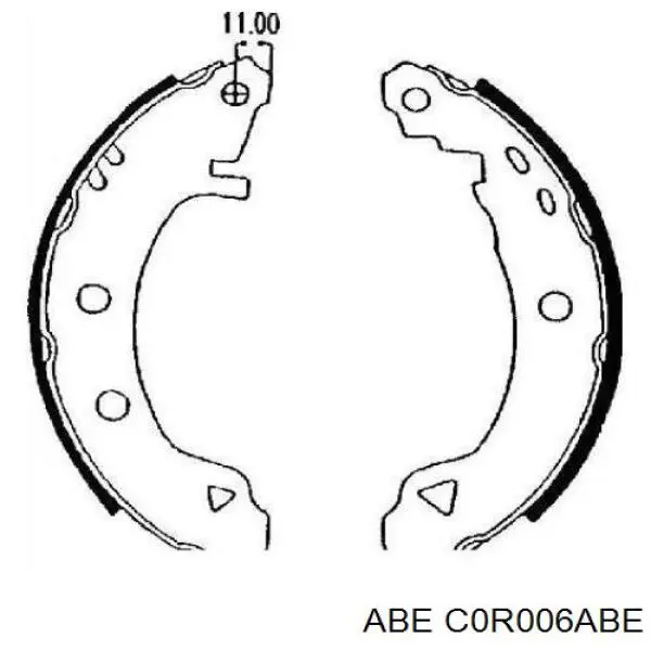 Колодки гальмові задні, барабанні ABE C0R006ABE ціна, від 16.74 USD