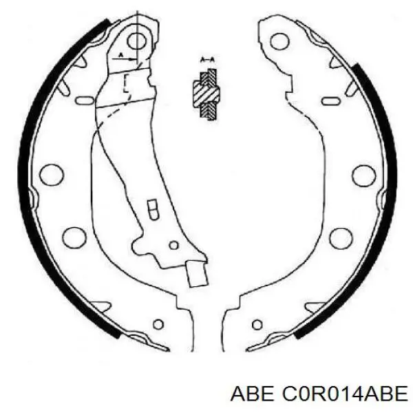 Купити C0R014ABE ABE Колодки гальмові задні, барабанні