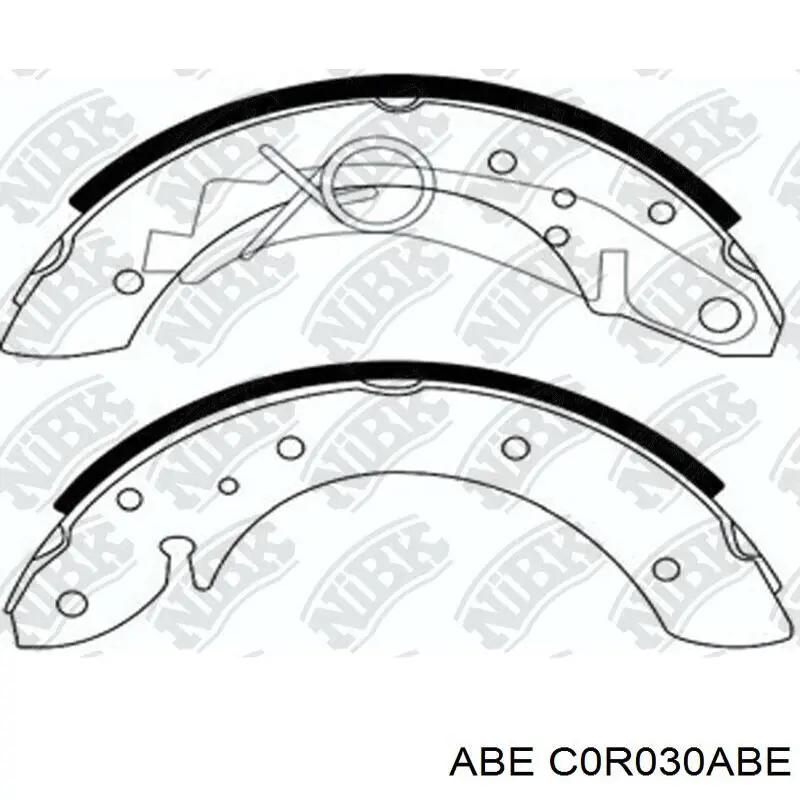Колодки гальмові задні, барабанні C0R030ABE ABE