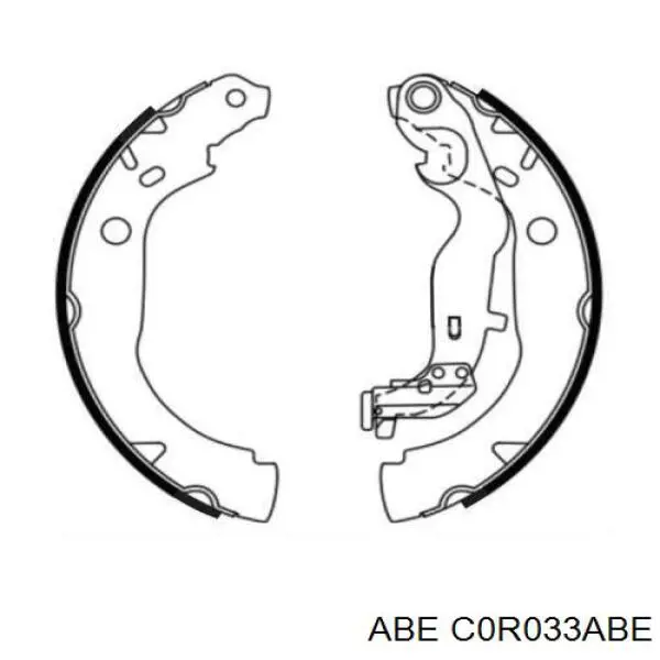 Колодки гальмові задні, барабанні C0R033ABE ABE