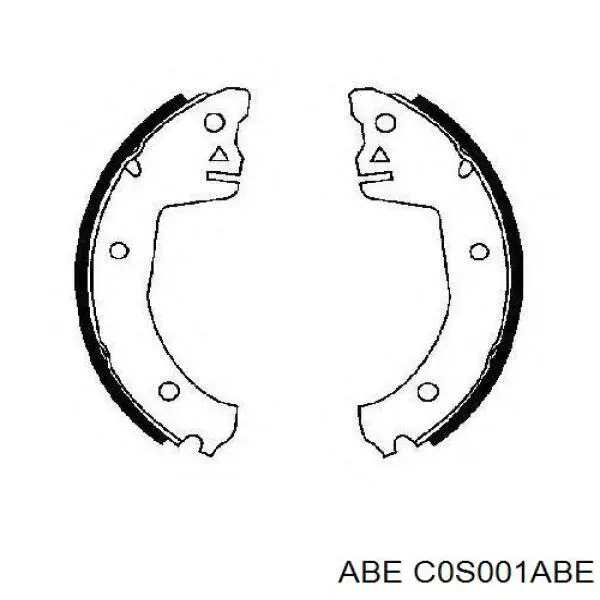 C0S001ABE ABE Колодки гальмівні задні, барабанні