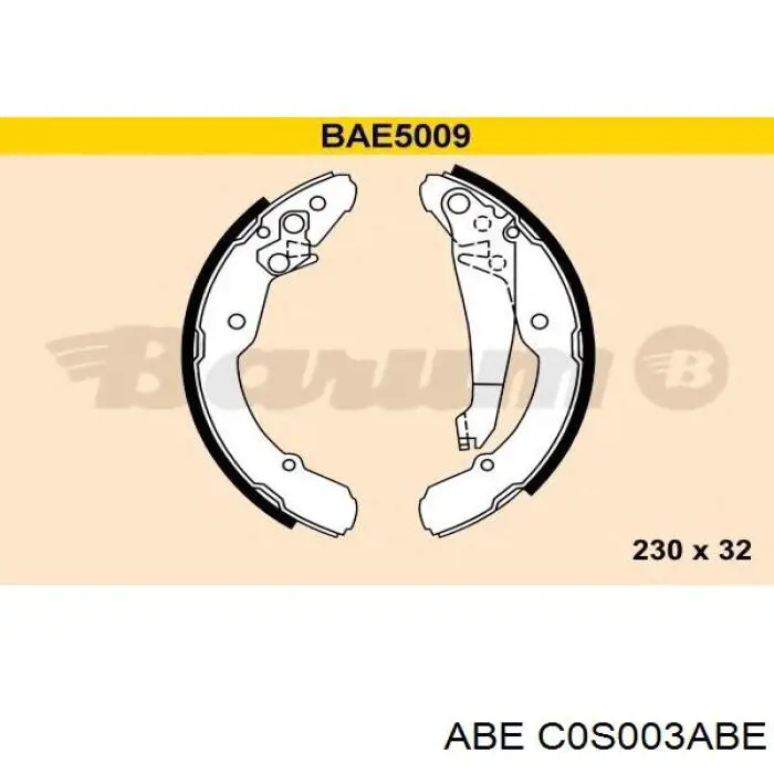 Купити C0S003ABE ABE Колодки гальмові задні, барабанні