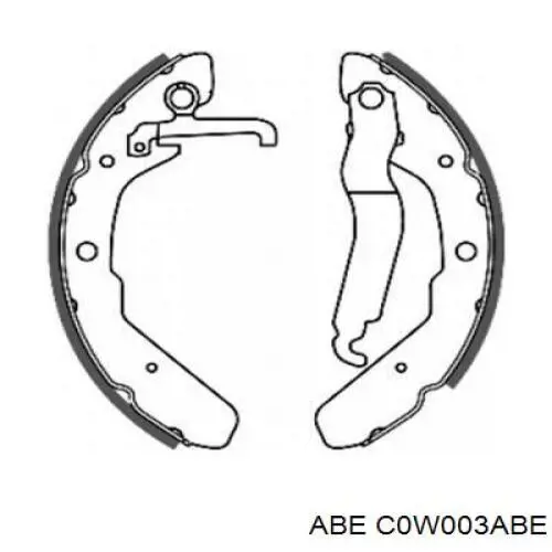 Колодки гальмові задні, барабанні ABE C0W003ABE ціна, від 24.46 USD