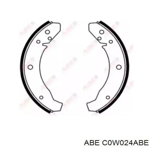 Колодки гальмові задні, барабанні ABE C0W024ABE ціна, від 23.91 USD