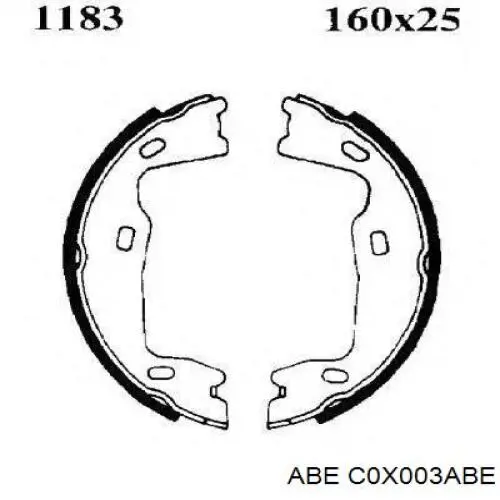 C0X003ABE ABE Гальмівні колодки ручника