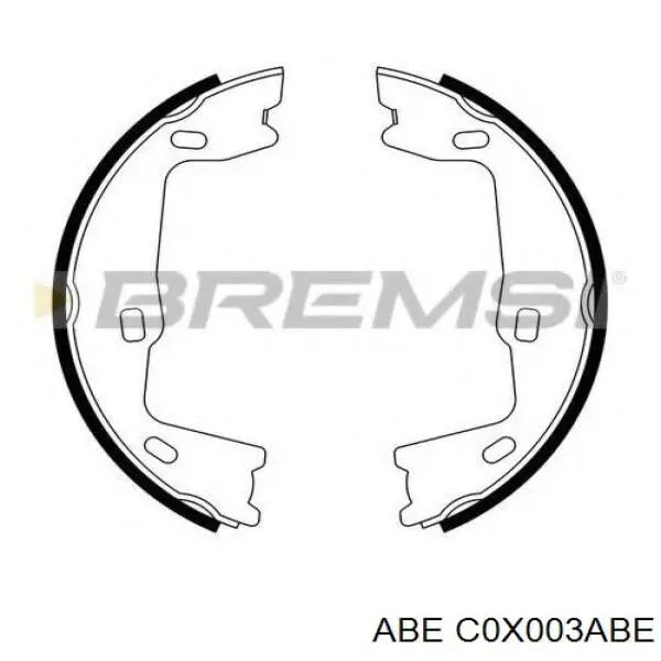 Колодки ручника / стоянкового гальма ABE C0X003ABE ціна, від 14.36 USD