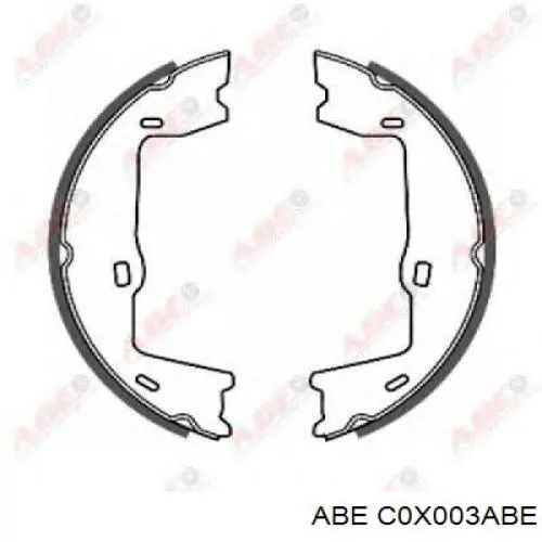 Колодки стоянкового гальма ABE C0X003ABE