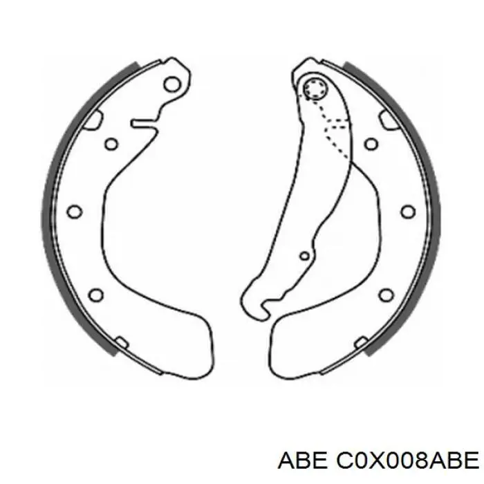 Гальма робочі задні ножні і гальмівні барабани ABE C0X008ABE