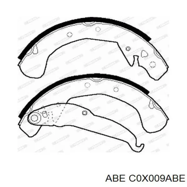 Колодки гальмові задні, барабанні C0X009ABE ABE
