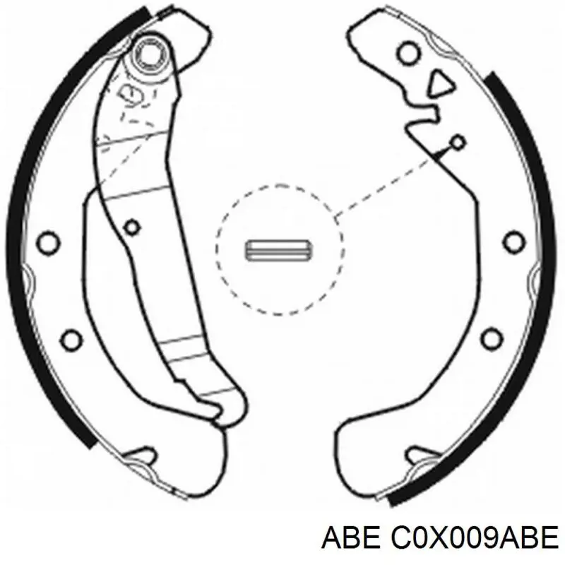 C0X009ABE ABE колодки гальмові задні, барабанні