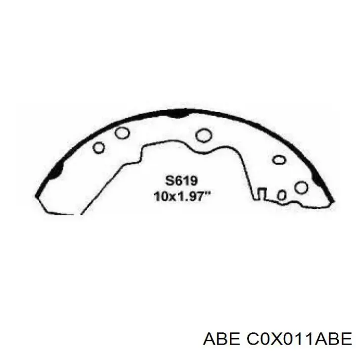 Купити C0X011ABE ABE Колодки гальмові задні, барабанні